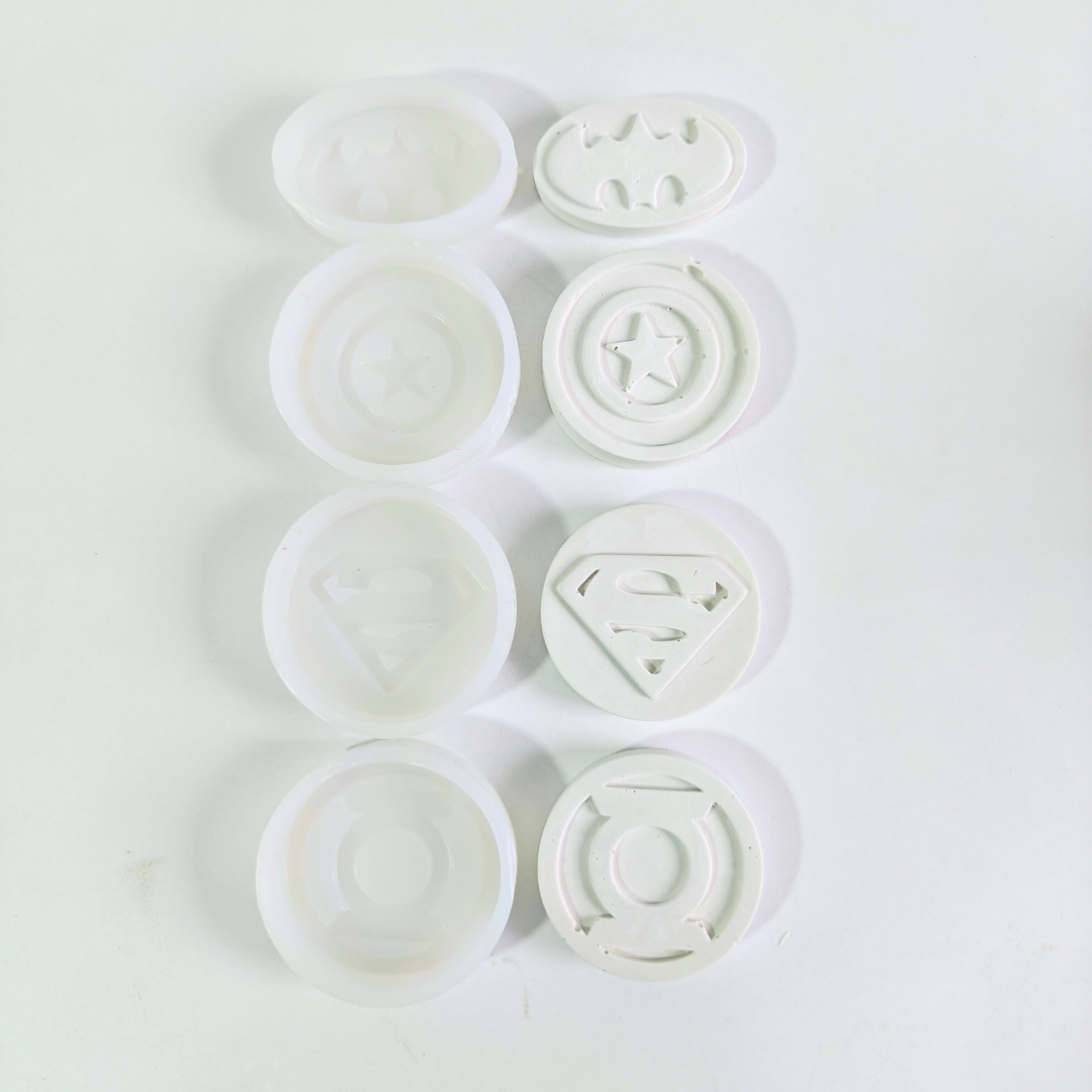 Superhero Logo Mold - Set of 4 (Kids Paint Kit)