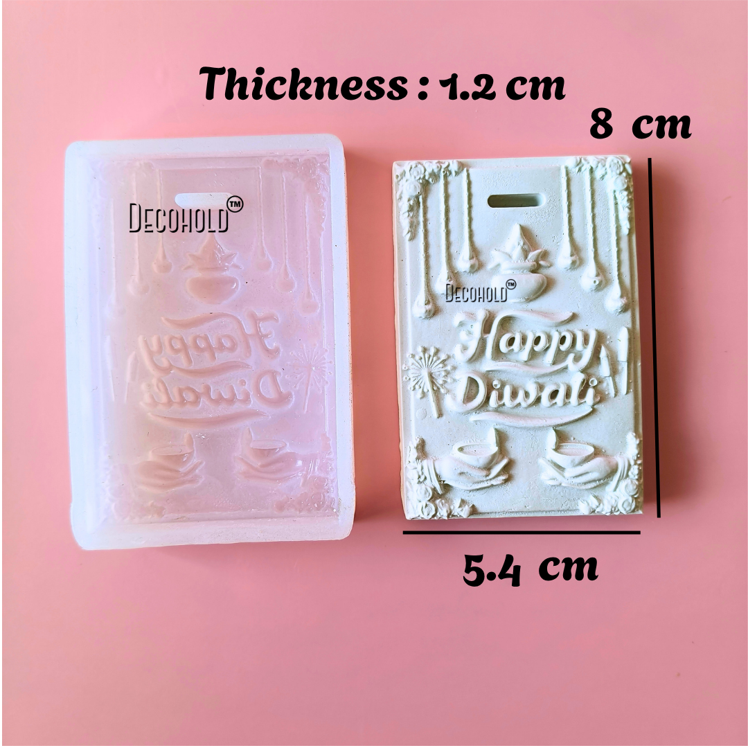 Happy Diwali Wax Sachet Silicone Mold