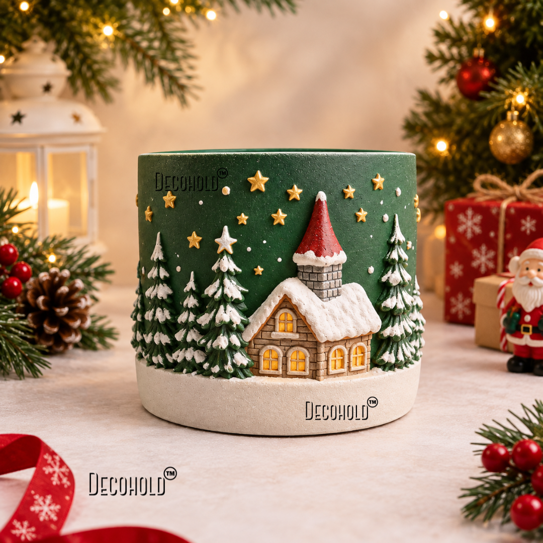 Christmas Village Jar Silicone Mold