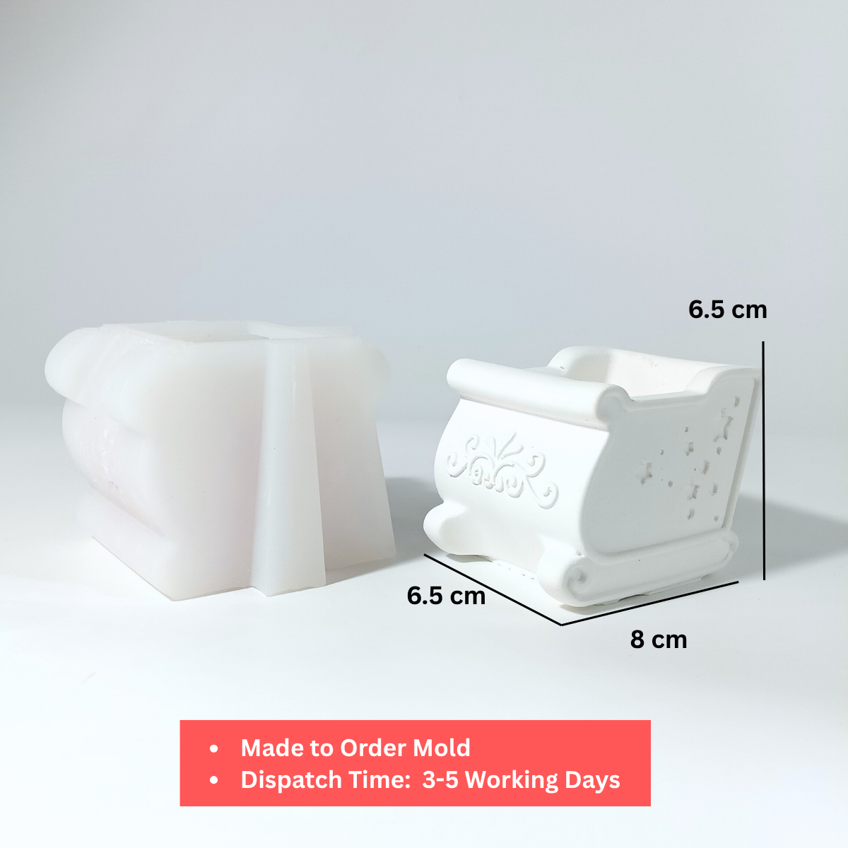 Santa Sleigh Jar Mold