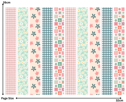 Mixed Stripes (1 Sheet: Water Transfer Sticker)