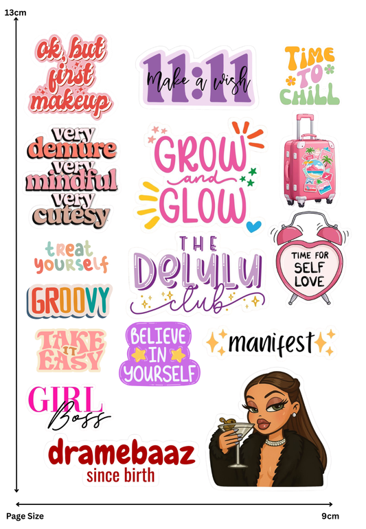 Text Stickers (1 Sheet: Water Transfer Sticker)