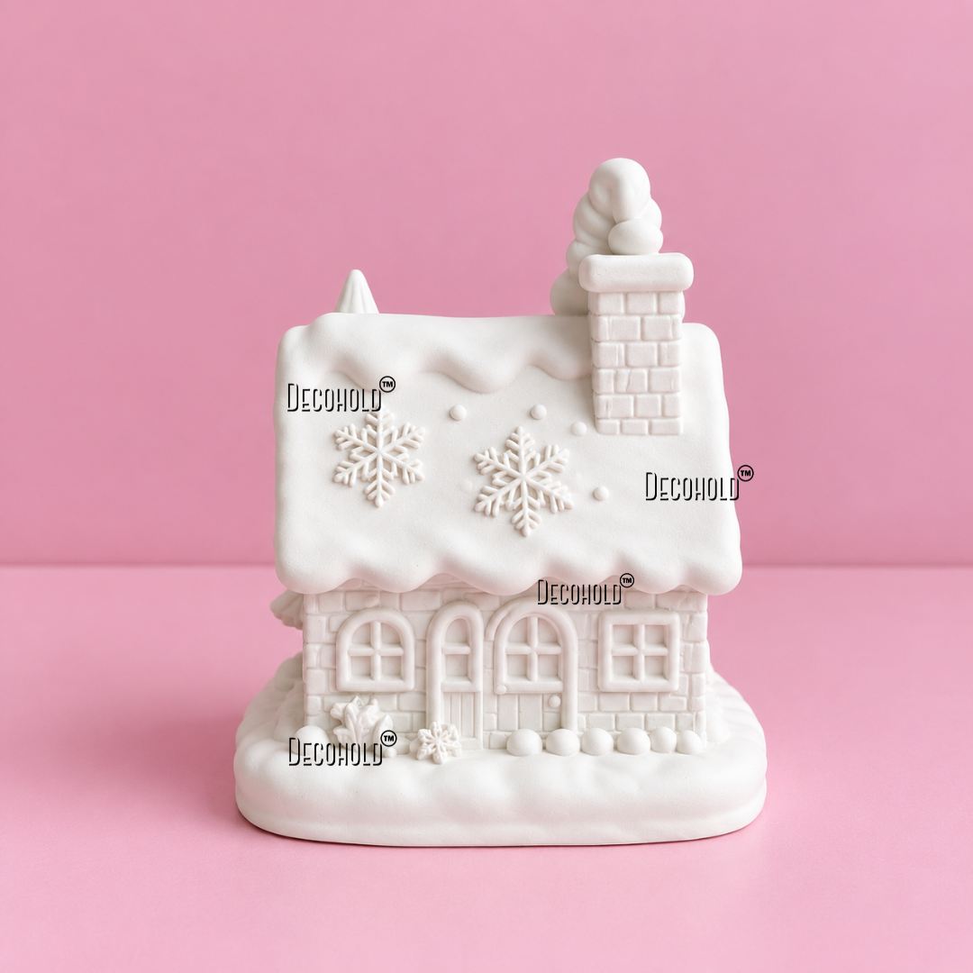 Santa on Roof Silicone Mold