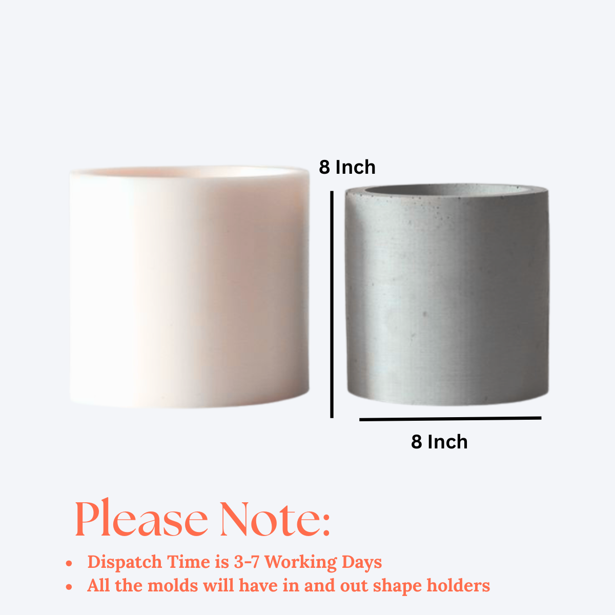 Canister Planter Mould for jesmonite, concrete, cement for diy handmade crafts and art