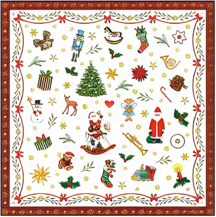 Christmas Elements Decoupage