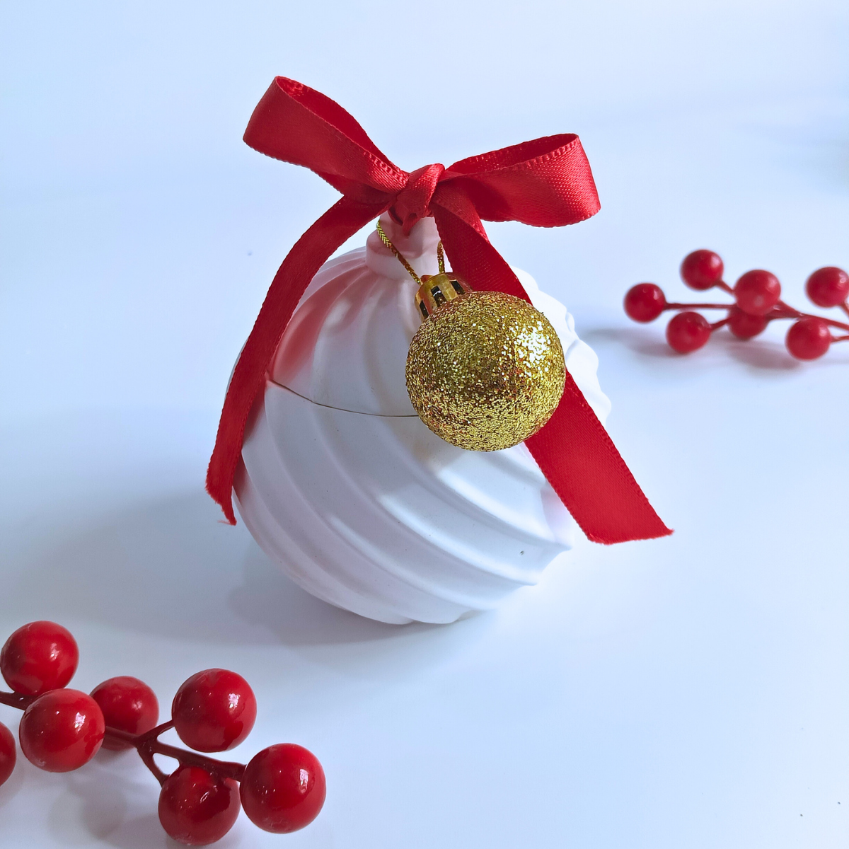 Christmas Ornament Jar  Mould for diy concrete, jesmonite, resin and candle handmade decor