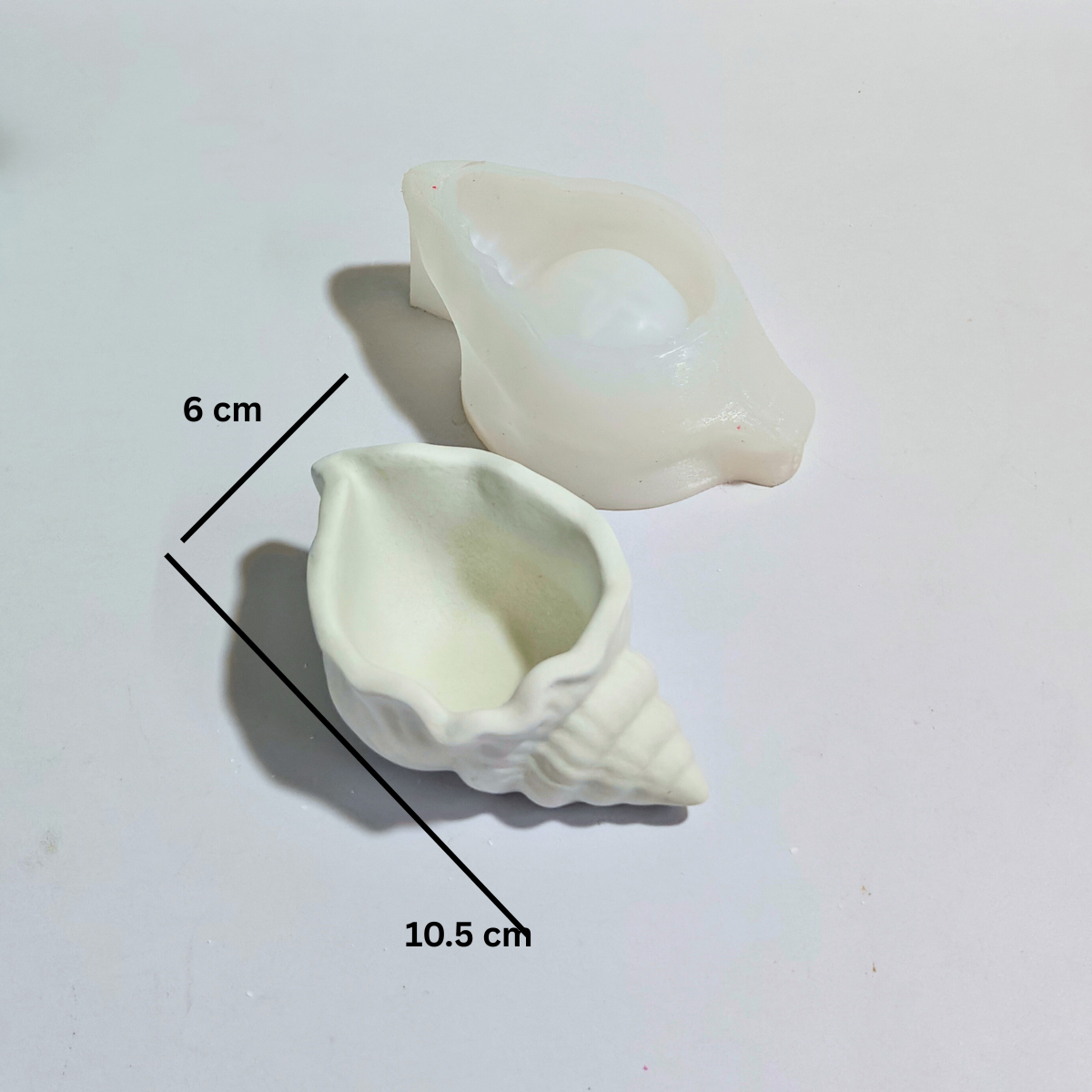 Conch Shell Candle Holder Jar mould for diy concrete cement jesmonite resin art decor