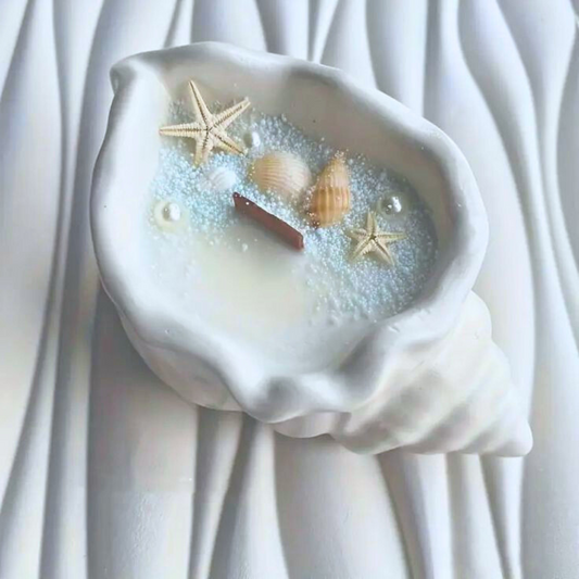 Conch Shell Candle Holder Jar mould for diy concrete cement jesmonite resin art decor