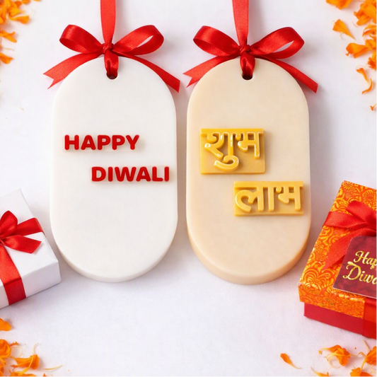 Happy Diwali & Subh Labh Candle Topper Silicone Mold