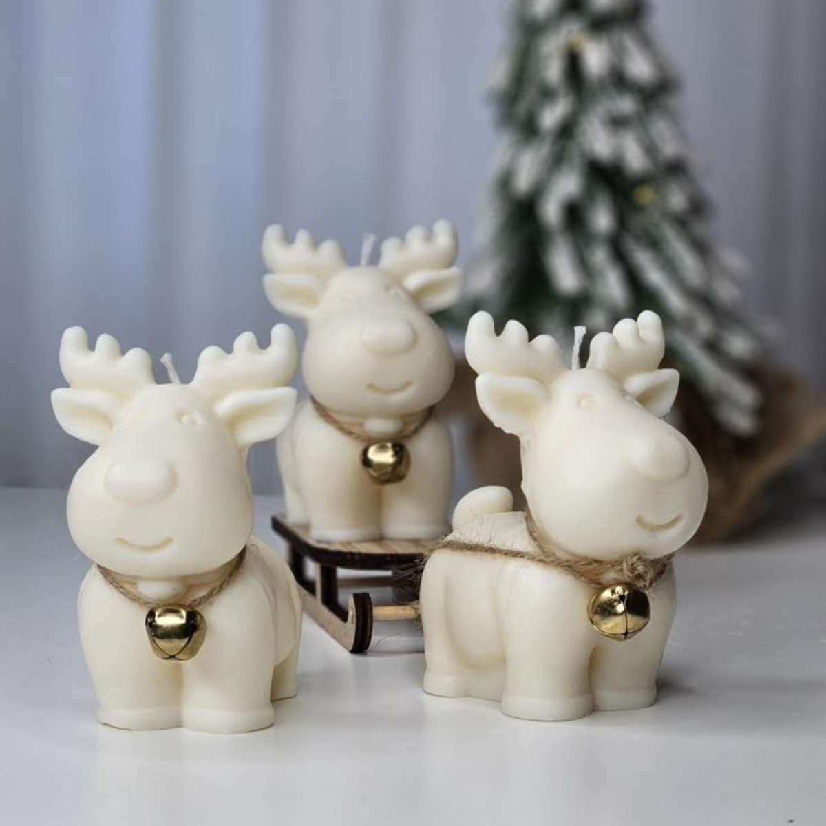 Cute Reindeer Mould for diy concrete, jesmonite, resin and candle handmade decor