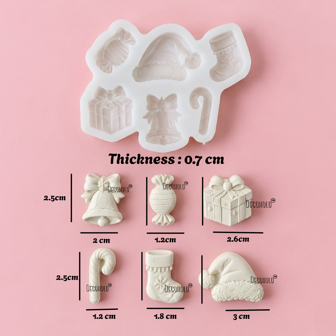 Christmas Candle Topper Silicone Mold