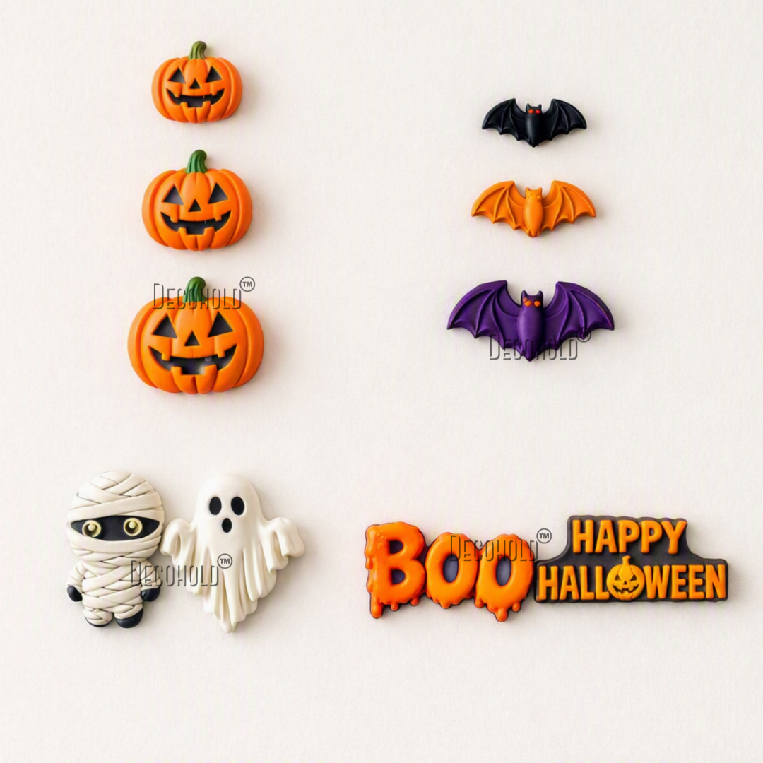 Halloween 6 Elements Candle Topper Silicone Mold