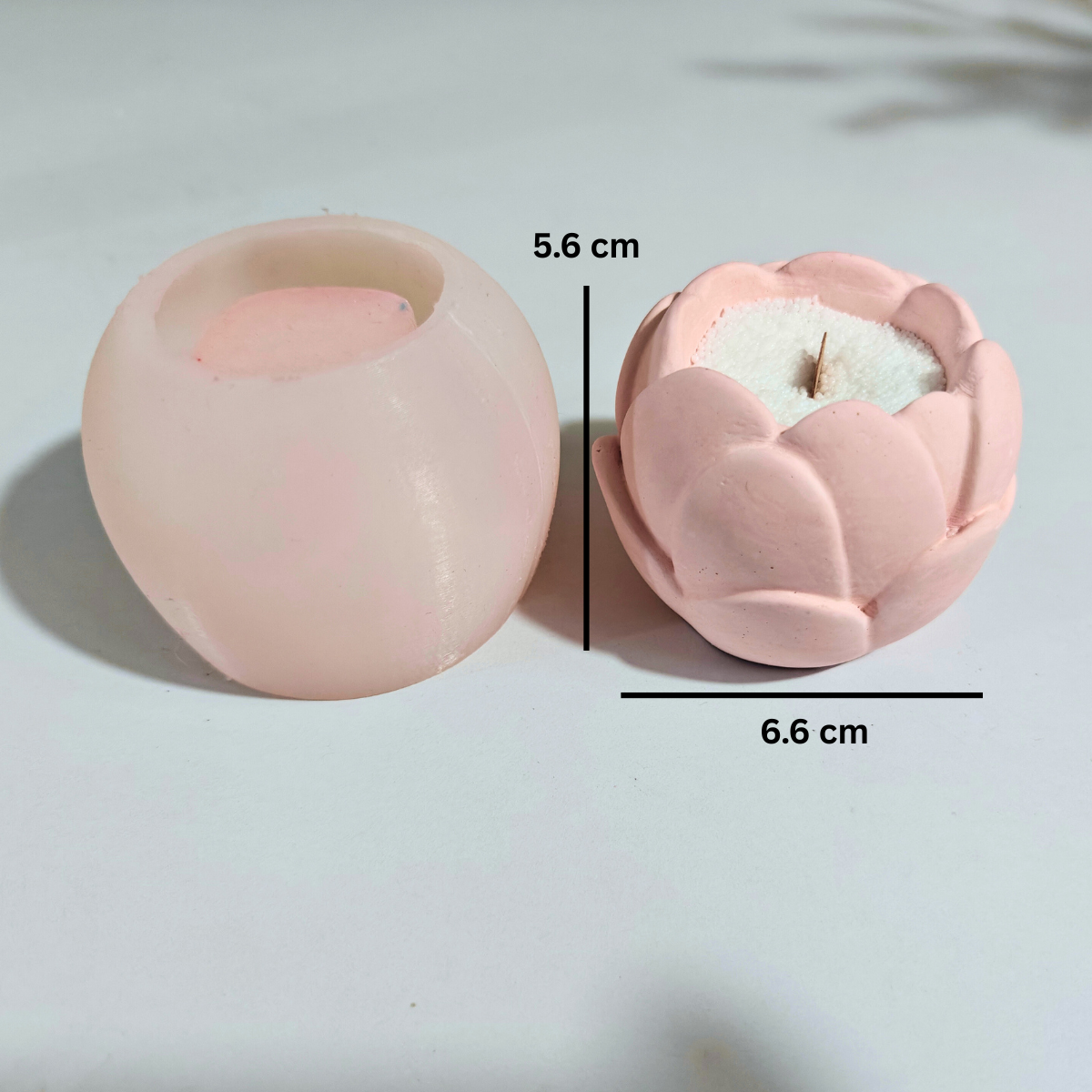 Flower Bud Jar Mould for concrete diy projects and candle jars