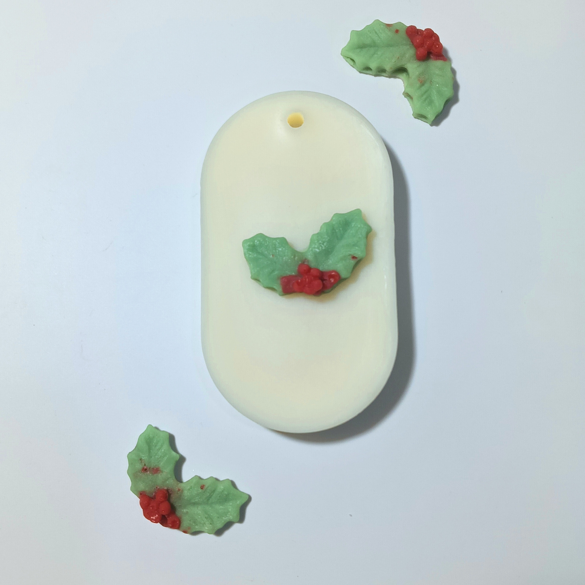 Holly Berry Candle Topper Mould for diy concrete, jesmonite, resin and candle handmade decor