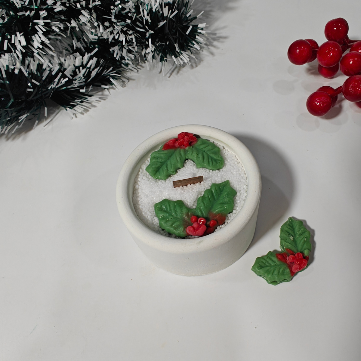 Holly berry candle topper mould