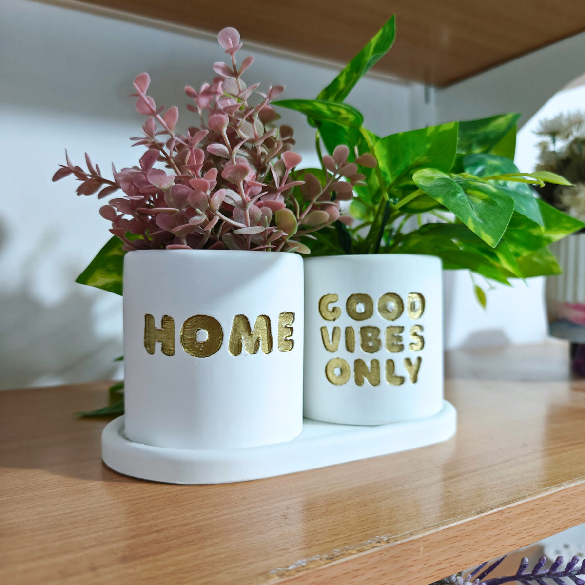 Home Text Planter Mould for jesmonite, concrete, cement for diy handmade crafts and art