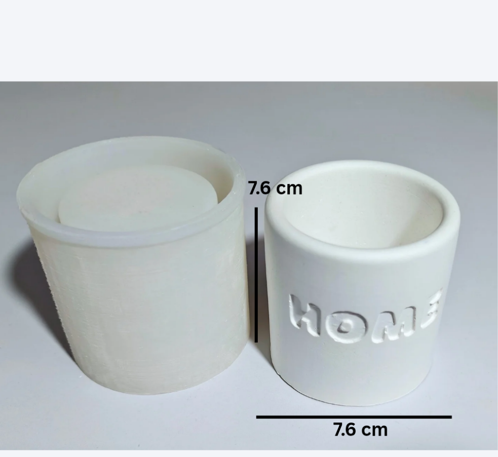 Home Text Planter Mould for jesmonite, concrete, cement for diy handmade crafts and art