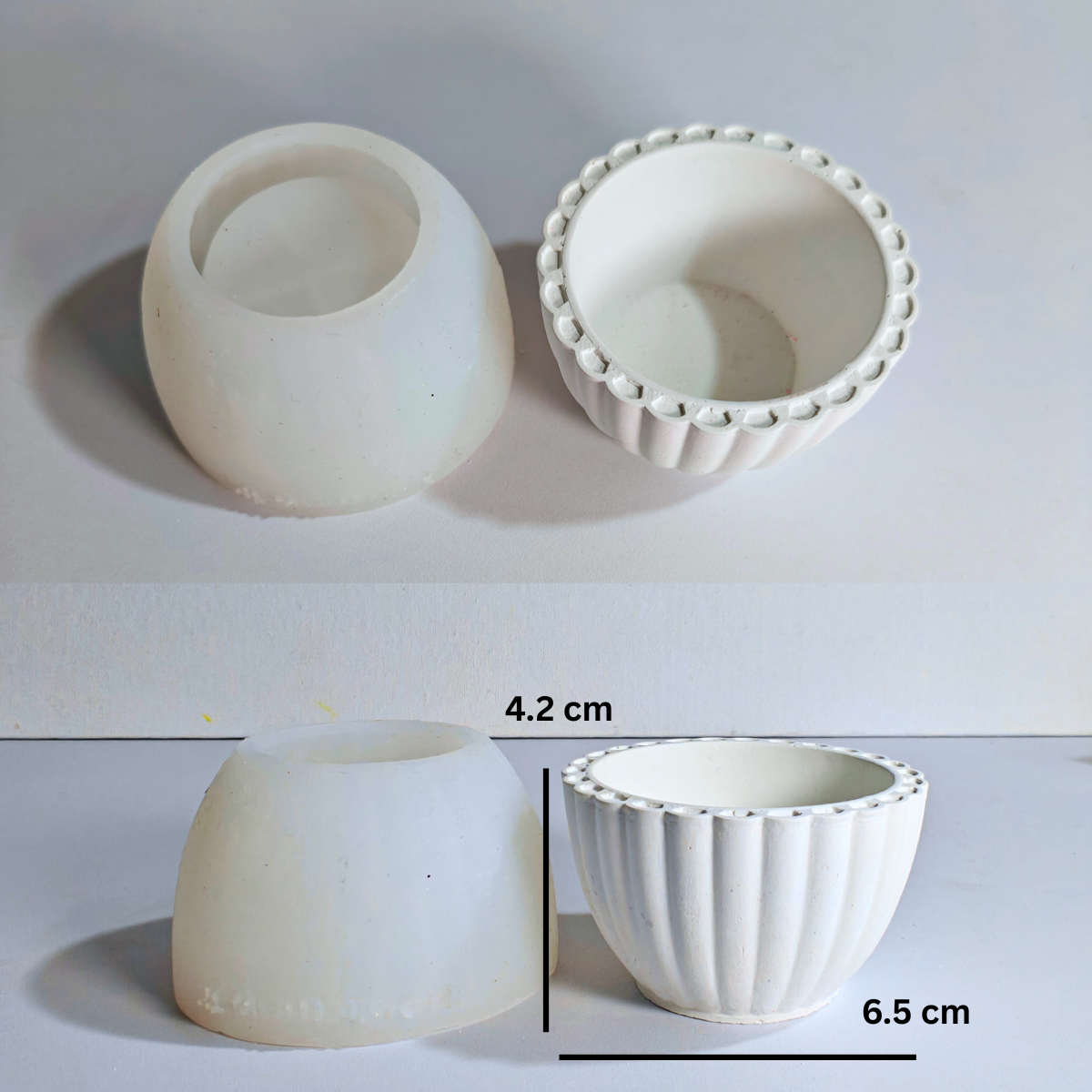 Kumkum Jar mould for diy candle jar made with concrete, cement, jesmonite
