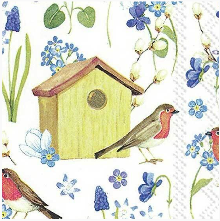 Lilac Yellow Bird Home Decoupage