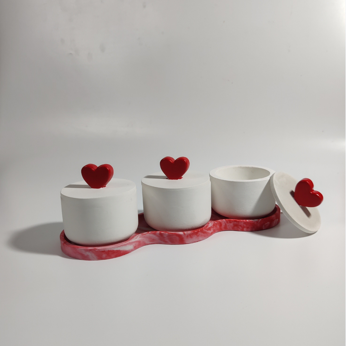 Love In The Air Jar + Lid Mould for jesmonite, concrete, cement for diy handmade crafts and art