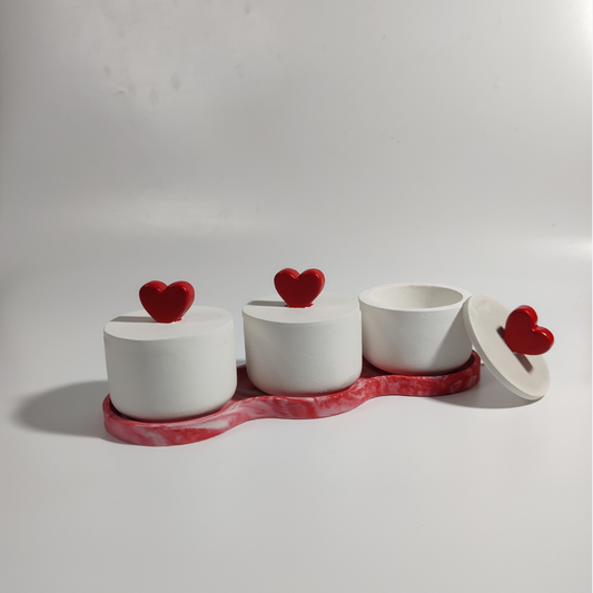 Love In The Air Jar + Lid Mould for jesmonite, concrete, cement for diy handmade crafts and art