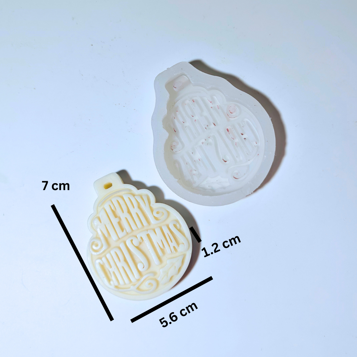 Merry Christmas Wax Sachet Mould for diy concrete, jesmonite, resin and candle handmade decor