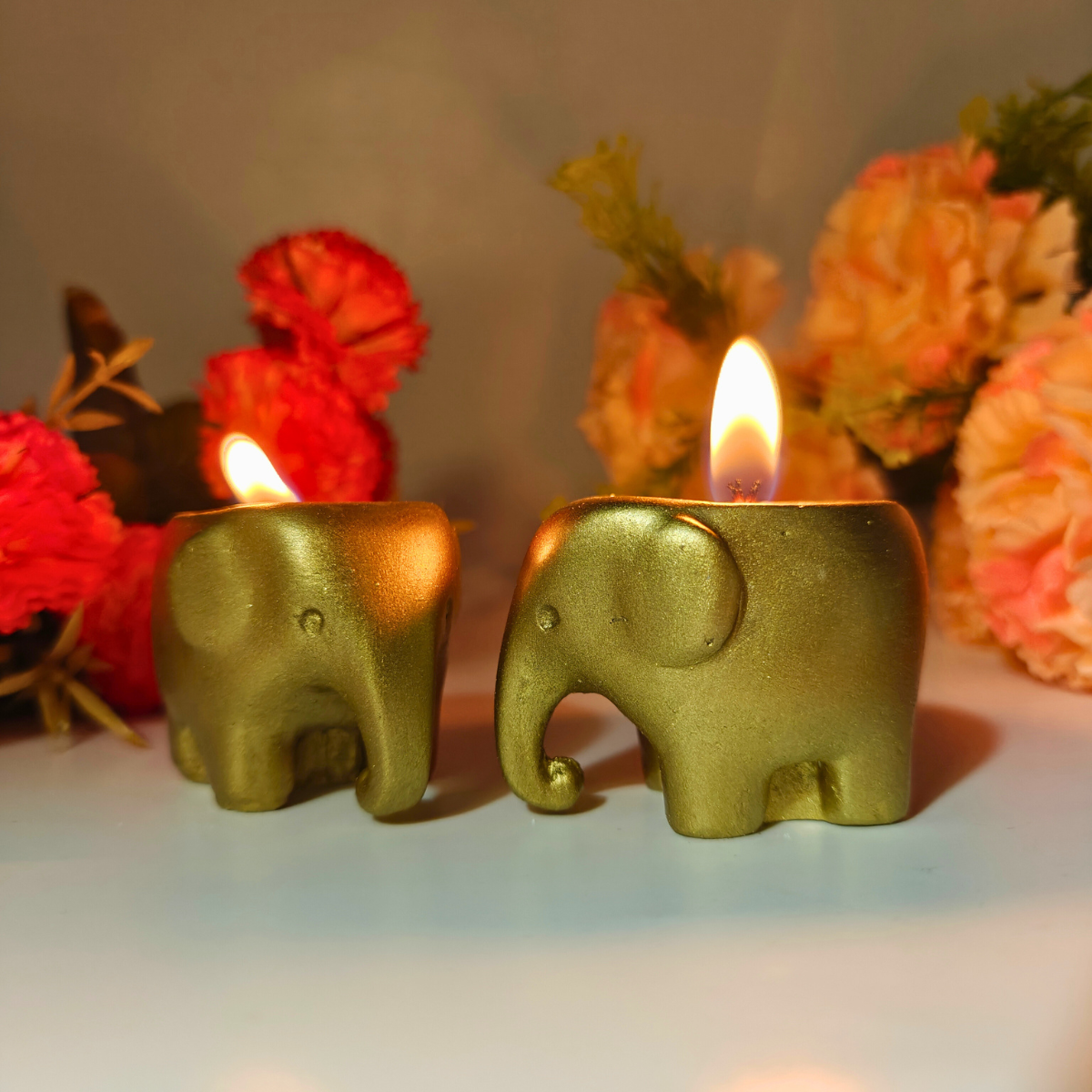 Mini Baby Elephant mould for candle holder for diwali and planters