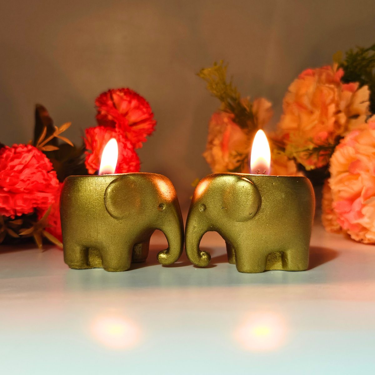 Mini Baby Elephant mould for candle holder for diwali and planters