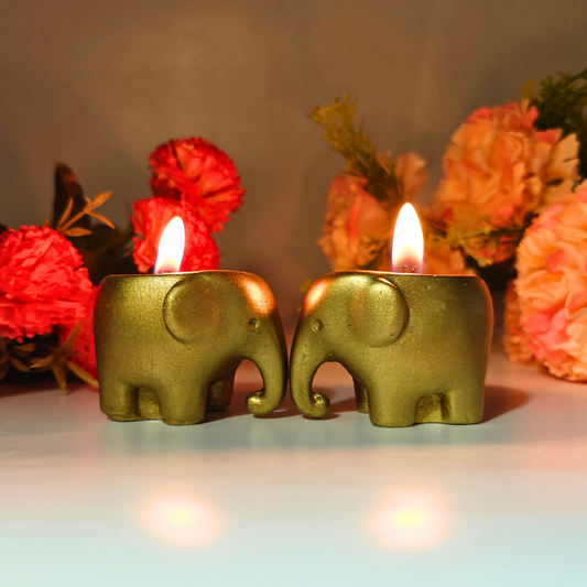 Mini Baby Elephant mould for candle holder for diwali and planters