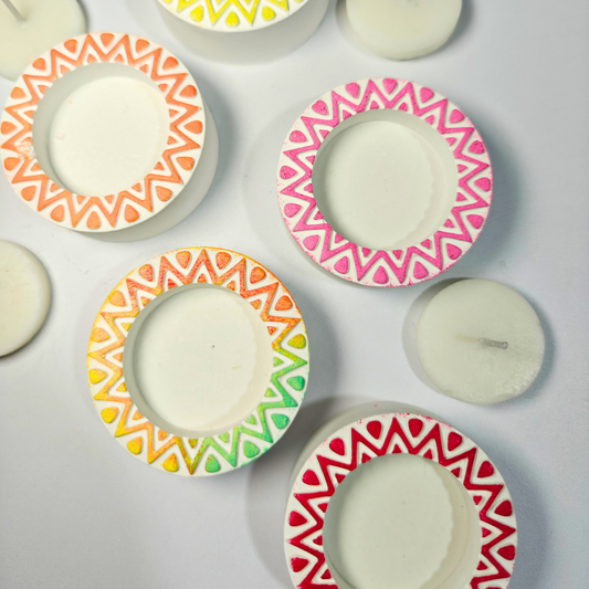 Mini Chakra tealight mould for cement, concrete, jesmonite, resin diy handmade arts and crafts