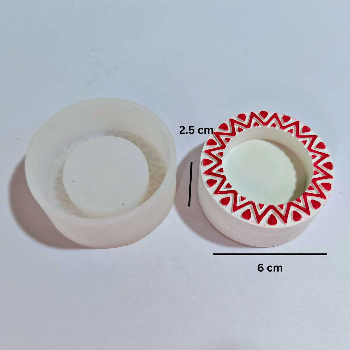 Mini Chakra tealight mould for cement, concrete, jesmonite, resin diy handmade arts and crafts