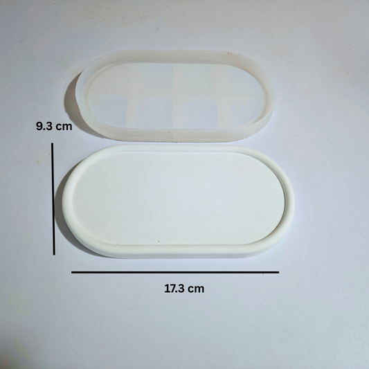 Oval tray mould used for diy concrete, cement, jesmonite art 