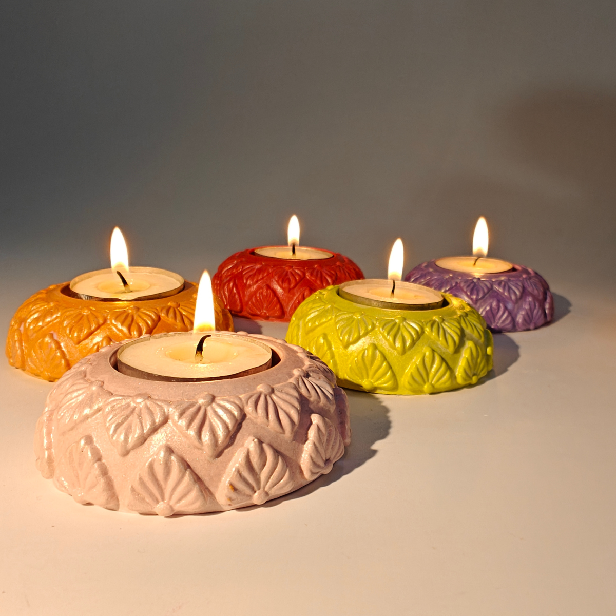 Paanika Tealight Holder Mould for concrete diy art and handmade products for festivals and diwali