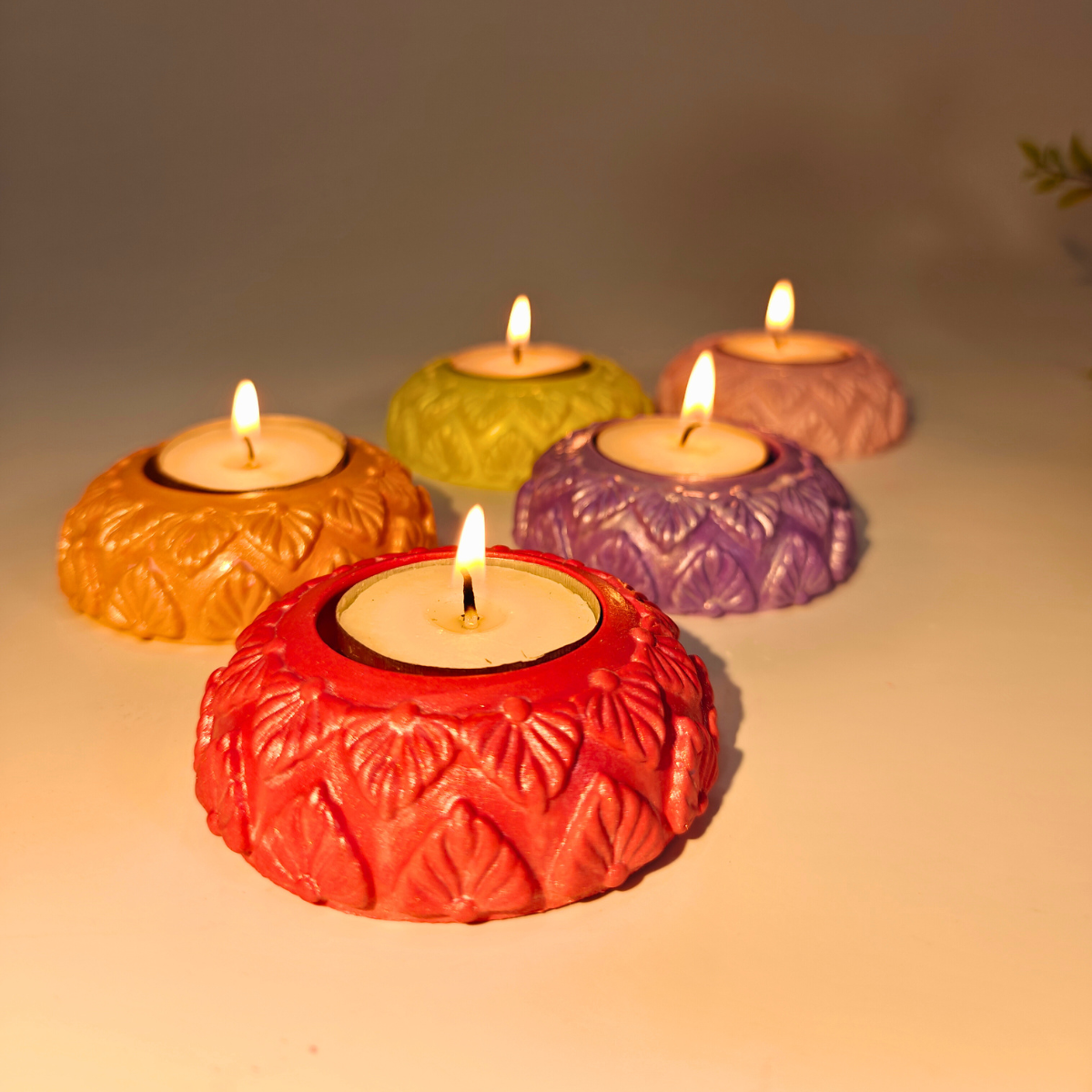 Paanika Tealight Holder Mould for concrete diy art and handmade products for festivals and diwali