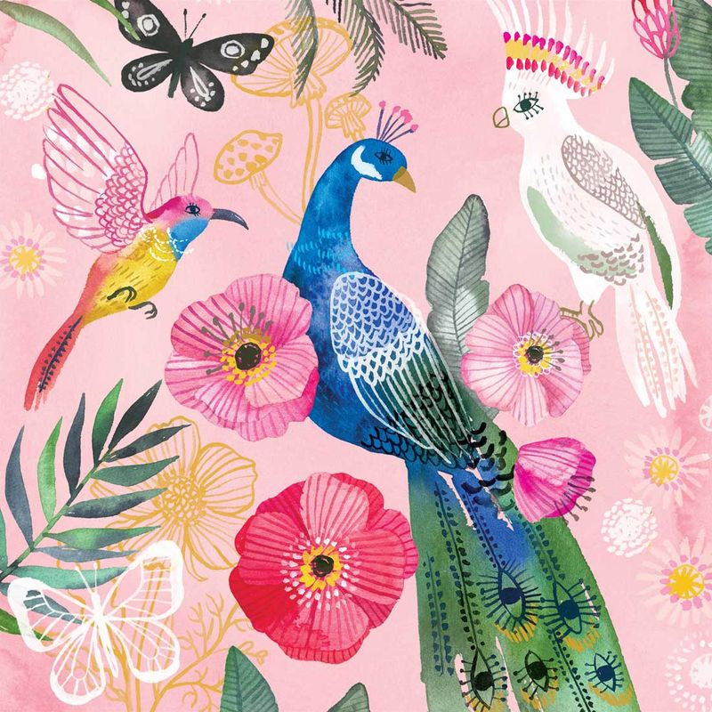 Peacock Multicolour Decoupage tissue