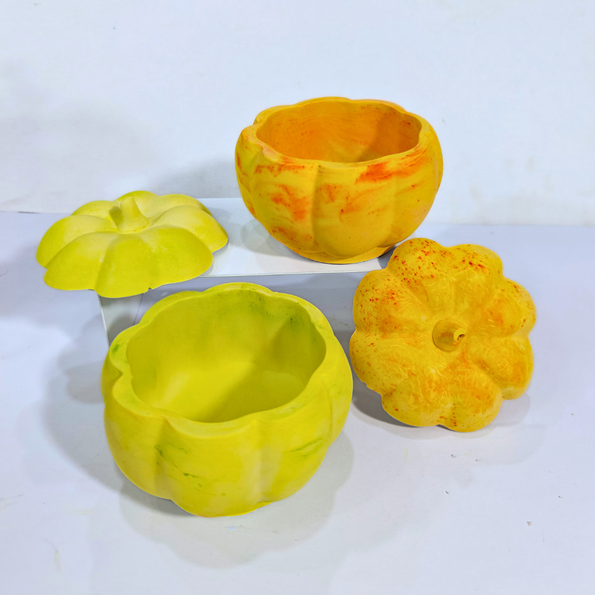 Pumpkin Jar Mould for diy concrete, jesmonite, resin and candle handmade decor
