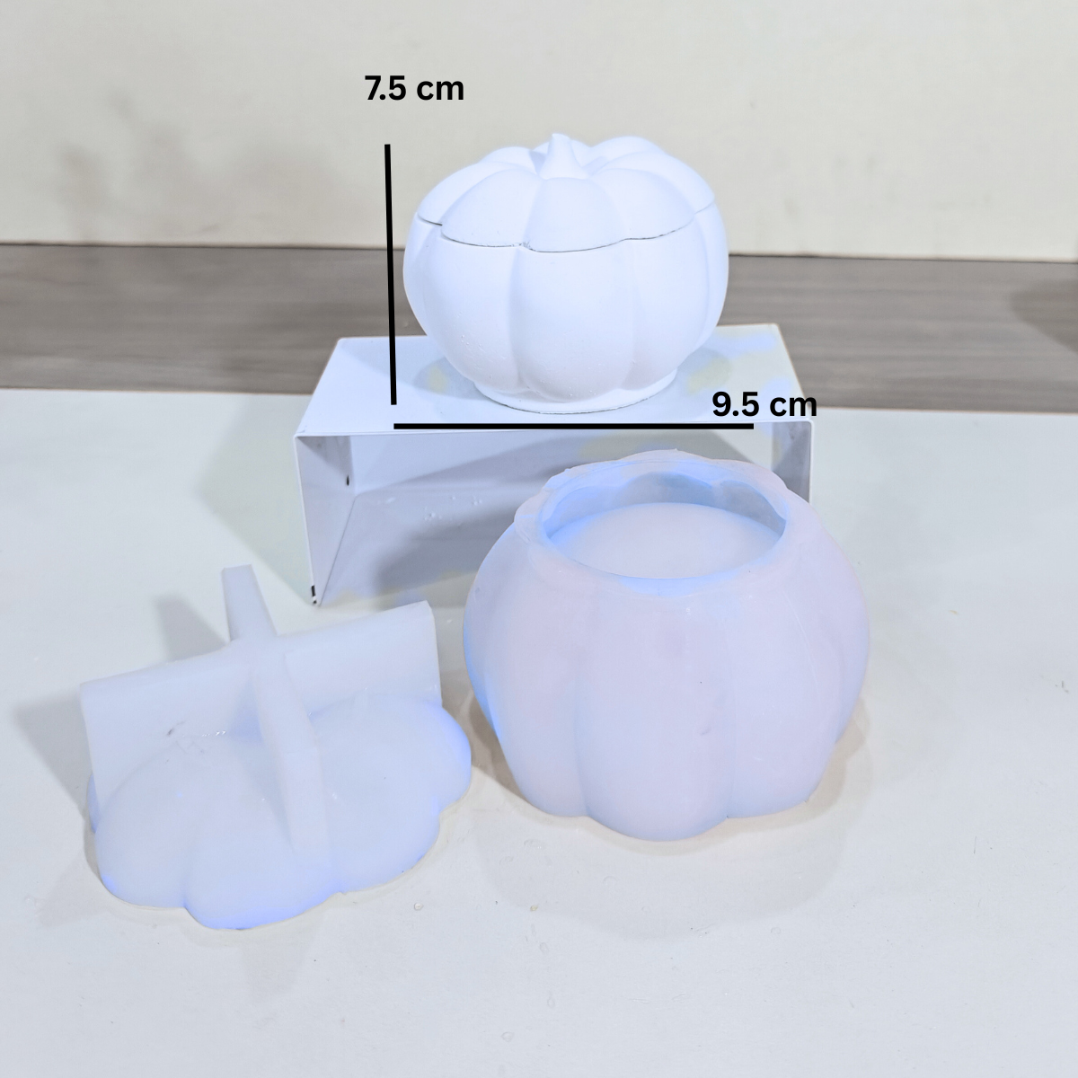 Pumpkin Jar Mould for diy concrete, jesmonite, resin and candle handmade decor