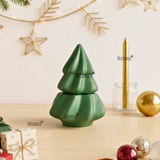 Stack of 2 Christmas Tree Candle Jar Mold
