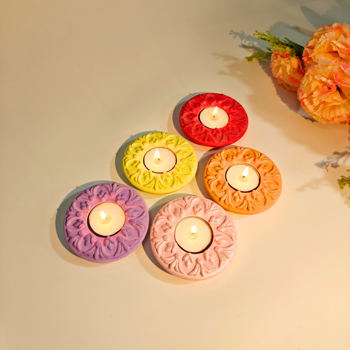 Rupkala Tealight Holder Mould for concrete diy art and handmade products for festivals and diwali