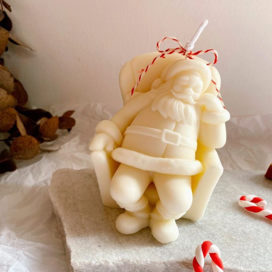 Santa Off Duty Candle Mould for diy concrete, jesmonite, resin and candle handmade decor