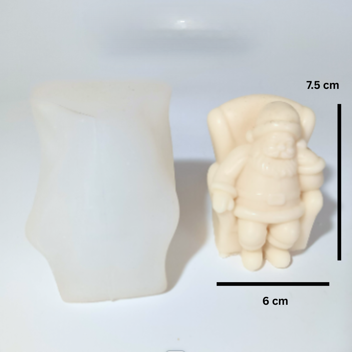 Santa Off Duty Candle Mould for diy concrete, jesmonite, resin and candle handmade decor