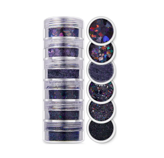 6 in 1 Glitter (Black)