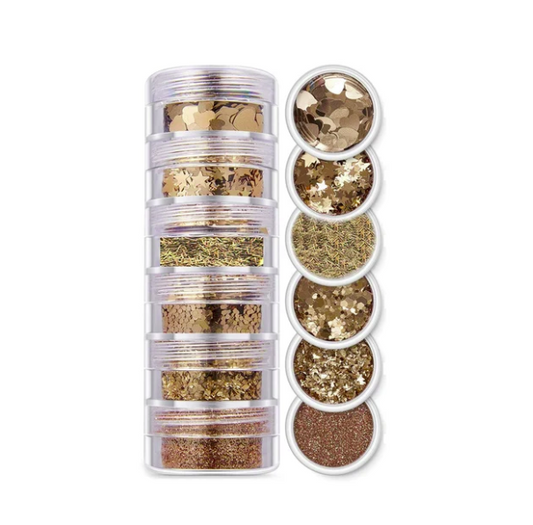 6 in 1 Glitter (Gold)