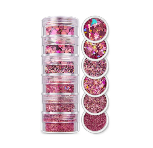 6 in 1 Glitter (Pink)
