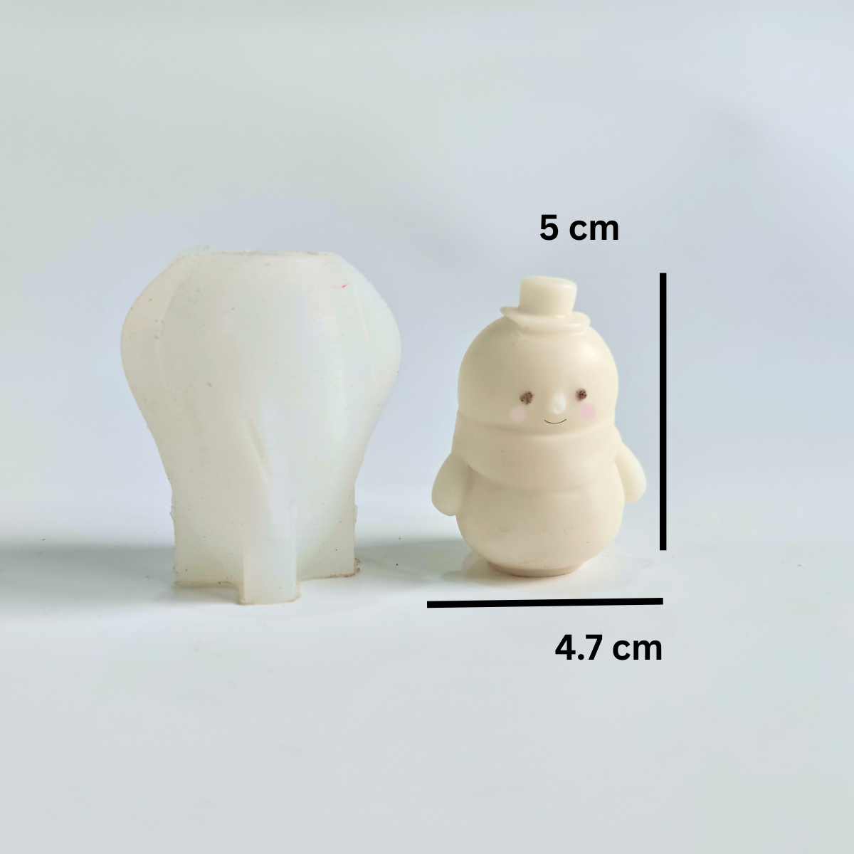 Snowman Candle Mould for diy concrete, jesmonite, resin and candle handmade decor