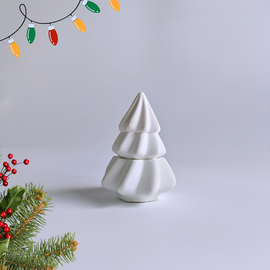 Stack of 2 Christmas Tree Candle Jar Mold