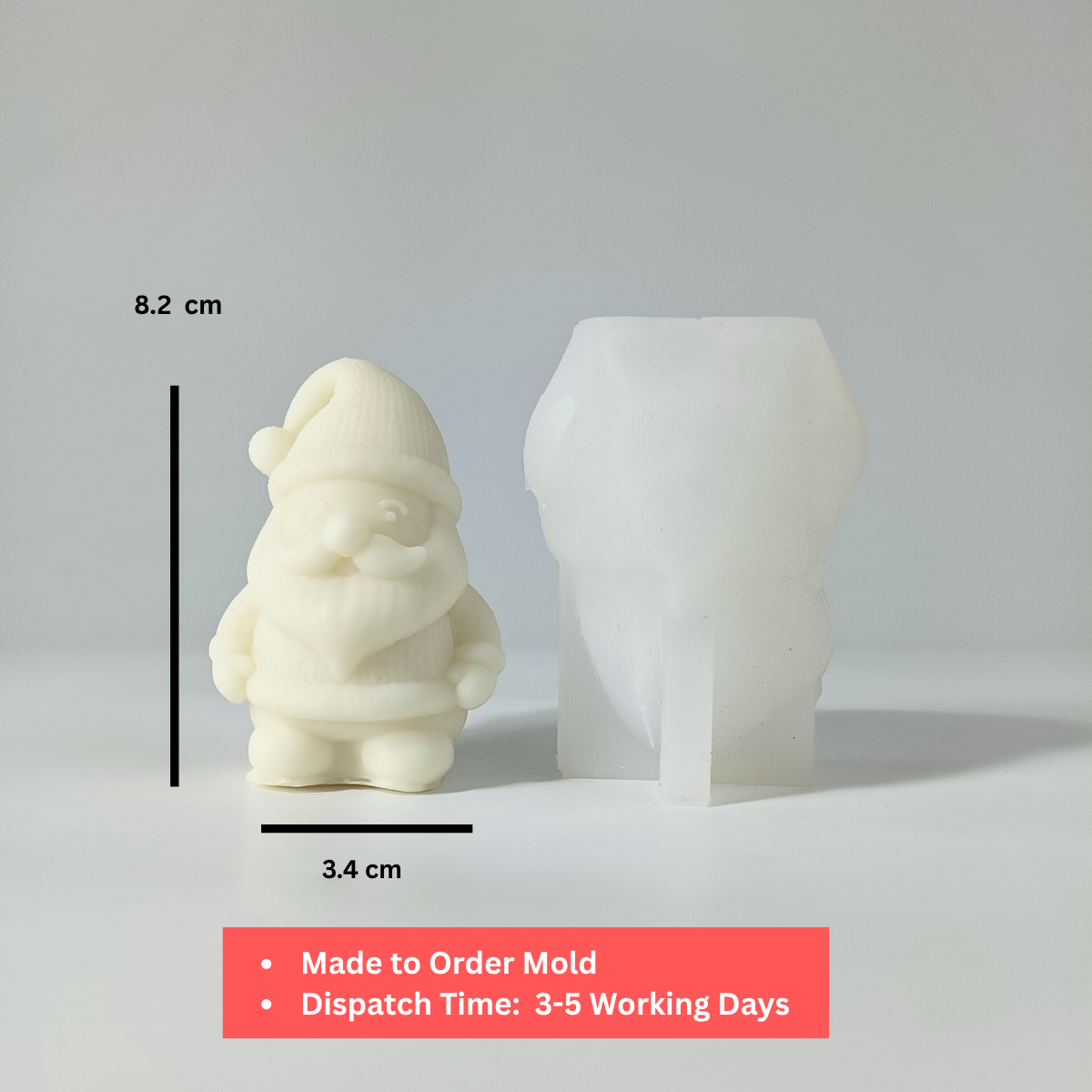 Standing Santa Candle Mold (M)