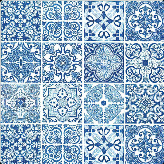 Blue Tiles Decoupage (1 Tissue)