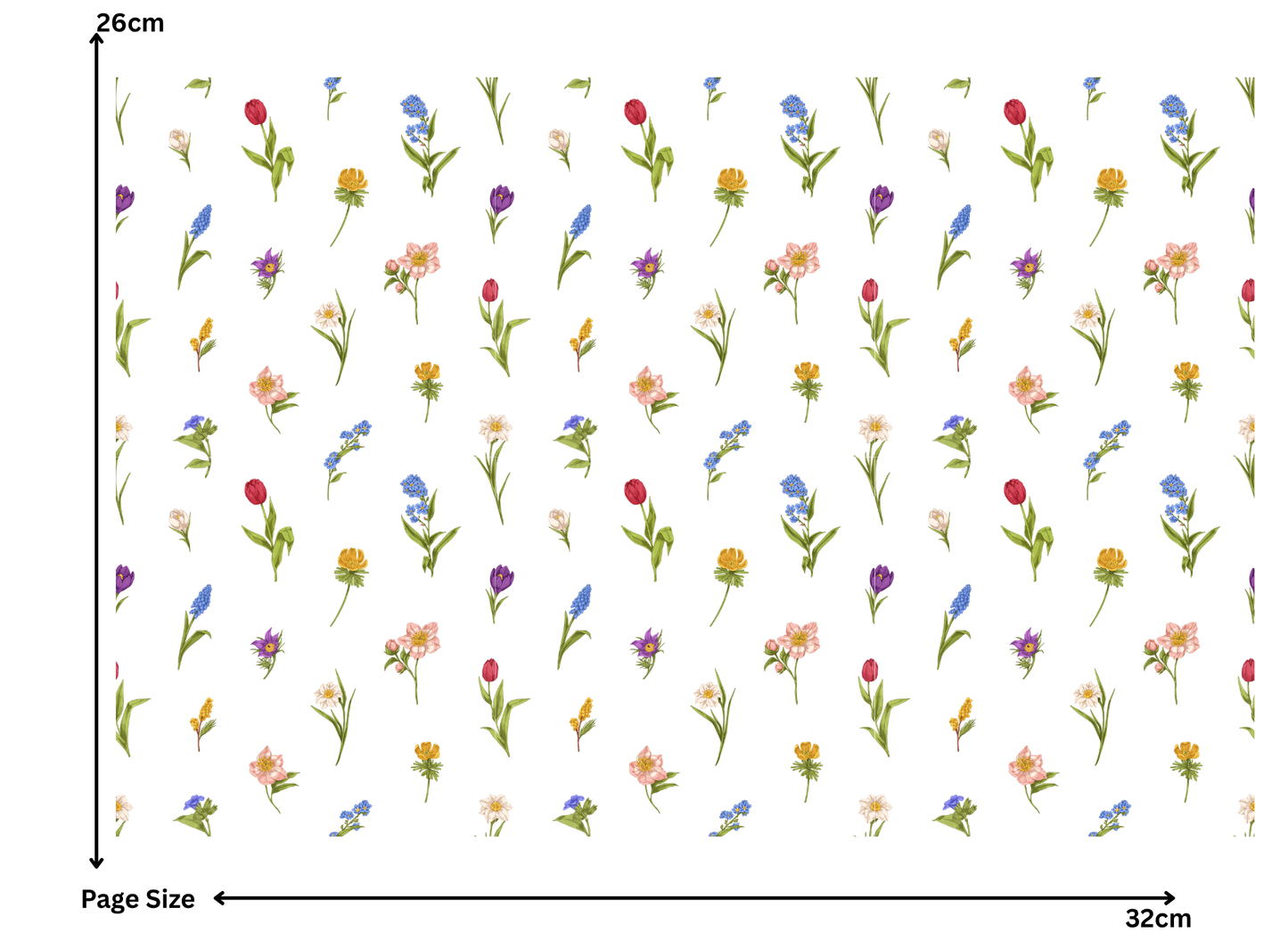 Mini Flowers (1 Sheet: Water Transfer Sticker)