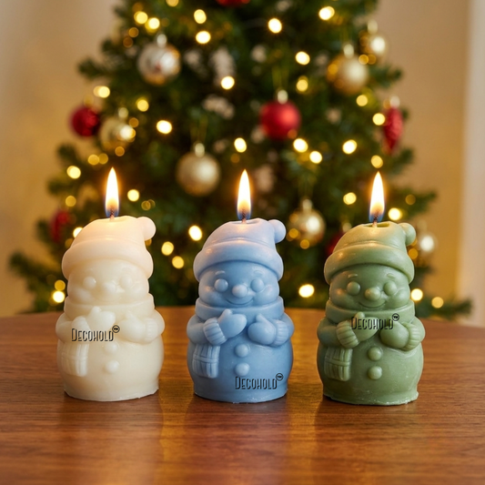 Mini Snowman Candle Silicone Mold (S)